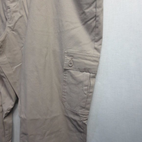 ASOS TAPERED  CARGO TROUSERS - KHAKI - WAIST 48" INSEAM 30" - Picture 2 of 5